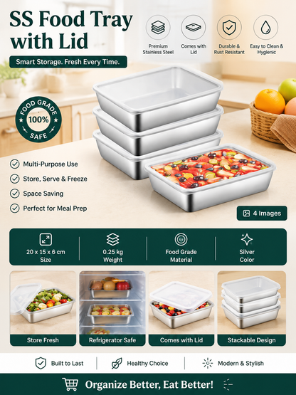 Food storage containers pack of 4