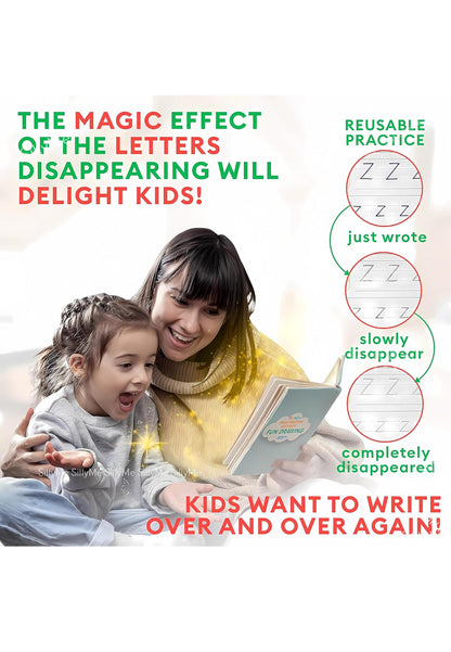Sank Magic Book for Kids 2-5Years - 4 Books +1 Pen+10Refill- Sank Magic Practice Copy Book for Kids 2-5 Years💓💝💝