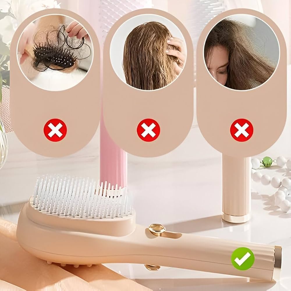 2 In 1 Self Cleaning Hair
Brush 😍🥰