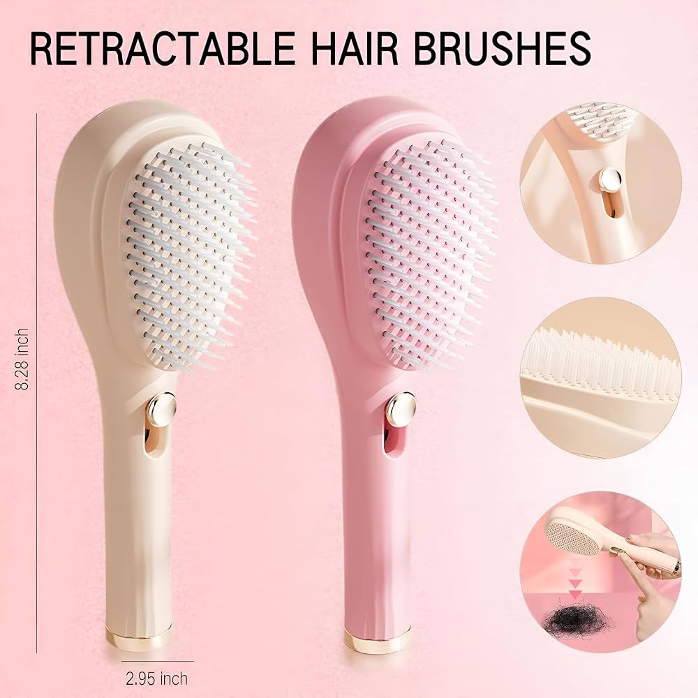 2 In 1 Self Cleaning Hair
Brush 😍🥰