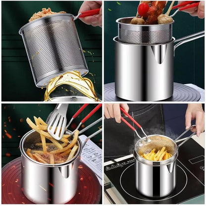 Deep Frying Pot With Basket